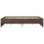 Oak brown metal engineered wood bed frame 140x190 cm by vidaXL, Beds and slatted bases - Ref: Foro24-3279901, Price: 138,47 €...