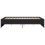 Bettgestell aus Holzwerkstoff und schwarzem Metall, 120 x 200 cm von vidaXL, Betten und Lattenroste - Ref: Foro24-3279892, Pr...