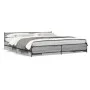 Sonoma-graues Holzwerkstoffbett mit Schubladen 200x200 cm von vidaXL, Betten und Lattenroste - Ref: Foro24-3279915, Preis: 20...