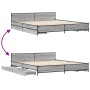 Cama con cajones madera ingeniería gris Sonoma 200x200 cm de vidaXL, Camas y somieres - Ref: Foro24-3279915, Precio: 204,77 €...