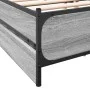 Cama con cajones madera ingeniería gris Sonoma 200x200 cm de vidaXL, Camas y somieres - Ref: Foro24-3279915, Precio: 202,26 €...