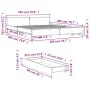 Cama con cajones madera ingeniería gris Sonoma 200x200 cm de vidaXL, Camas y somieres - Ref: Foro24-3279915, Precio: 202,26 €...