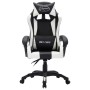 Gaming chair with RGB LED lights, white and black synthetic leather. by vidaXL, Office chairs - Ref: Foro24-288001, Price: 20...