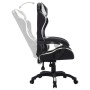 Gaming chair with RGB LED lights, white and black synthetic leather. by vidaXL, Office chairs - Ref: Foro24-288001, Price: 20...