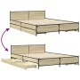 Sonoma oak engineered wood bed with drawers 135x190 cm by vidaXL, Beds and slatted bases - Ref: Foro24-3279948, Price: 172,53...