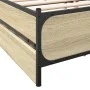 Sonoma oak engineered wood bed with drawers 135x190 cm by vidaXL, Beds and slatted bases - Ref: Foro24-3279948, Price: 172,53...