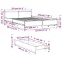 Sonoma oak engineered wood bed with drawers 135x190 cm by vidaXL, Beds and slatted bases - Ref: Foro24-3279948, Price: 172,53...
