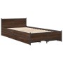Eichenbraunes Holzwerkstoffbett mit Schubladen 75x190 cm von vidaXL, Betten und Lattenroste - Ref: Foro24-3279976, Preis: 150...