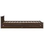 Cama con cajones madera de ingeniería marrón roble 75x190 cm de vidaXL, Camas y somieres - Ref: Foro24-3279976, Precio: 148,2...
