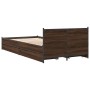 Eichenbraunes Holzwerkstoffbett mit Schubladen 75x190 cm von vidaXL, Betten und Lattenroste - Ref: Foro24-3279976, Preis: 150...