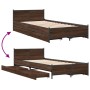 Eichenbraunes Holzwerkstoffbett mit Schubladen 75x190 cm von vidaXL, Betten und Lattenroste - Ref: Foro24-3279976, Preis: 150...