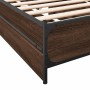Eichenbraunes Holzwerkstoffbett mit Schubladen 75x190 cm von vidaXL, Betten und Lattenroste - Ref: Foro24-3279976, Preis: 150...