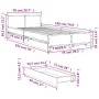 Cama con cajones madera de ingeniería marrón roble 75x190 cm de vidaXL, Camas y somieres - Ref: Foro24-3279976, Precio: 148,2...