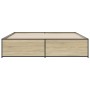Bettgestell aus Holzwerkstoff und Metall, Sonoma-Eiche, 180 x 200 cm von vidaXL, Betten und Lattenroste - Ref: Foro24-3279873...