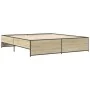 Engineered wood metal bed frame Sonoma oak 180x200 cm by vidaXL, Beds and slatted bases - Ref: Foro24-3279873, Price: 149,35 ...
