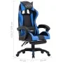 Gaming chair with footrest blue and black synthetic leather by vidaXL, Office chairs - Ref: Foro24-287986, Price: 198,02 €, D...