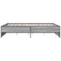 Sonoma-graues Metall-Holzwerkstoff-Bettgestell, 140 x 200 cm von vidaXL, Betten und Lattenroste - Ref: Foro24-3279890, Preis:...