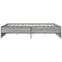 Sonoma gray metal engineered wood bed frame 140x200 cm by vidaXL, Beds and slatted bases - Ref: Foro24-3279890, Price: 142,26...
