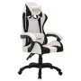 Gaming-Stuhl mit RGB-LED-Lichtern aus schwarzem und weißem Kunstleder von vidaXL, Bürostühle - Ref: Foro24-288005, Preis: 206...