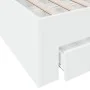 White engineered wood bed frame with drawers 160x200 cm by vidaXL, Beds and slatted bases - Ref: Foro24-3280370, Price: 177,0...