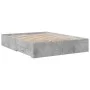 Concrete gray engineered wood bed with drawers 140x200 cm by vidaXL, Beds and slatted bases - Ref: Foro24-3280387, Price: 163...