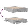 Betongraues Holzwerkstoffbett mit Schubladen 140x200 cm von vidaXL, Betten und Lattenroste - Ref: Foro24-3280387, Preis: 162,...
