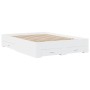 Weißes Holzwerkstoffbett mit Schubladen 120x200 cm von vidaXL, Betten und Lattenroste - Ref: Foro24-3280391, Preis: 168,70 €,...