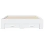 Cama con cajones madera de ingeniería blanco 120x200 cm de vidaXL, Camas y somieres - Ref: Foro24-3280391, Precio: 167,42 €, ...