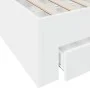 Cama con cajones madera de ingeniería blanco 120x200 cm de vidaXL, Camas y somieres - Ref: Foro24-3280391, Precio: 167,42 €, ...