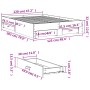 Weißes Holzwerkstoffbett mit Schubladen 120x200 cm von vidaXL, Betten und Lattenroste - Ref: Foro24-3280391, Preis: 168,70 €,...