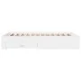 White engineered wood bed with drawers 140x190 cm by vidaXL, Beds and slatted bases - Ref: Foro24-3280398, Price: 183,36 €, D...