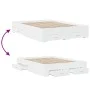 Weißes Holzwerkstoffbett mit Schubladen 140x190 cm von vidaXL, Betten und Lattenroste - Ref: Foro24-3280398, Preis: 186,21 €,...