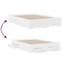 Weißes Holzwerkstoffbett mit Schubladen 140x190 cm von vidaXL, Betten und Lattenroste - Ref: Foro24-3280398, Preis: 185,96 €,...
