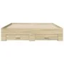 Cama con cajones madera ingeniería roble Sonoma 160x200 cm de vidaXL, Camas y somieres - Ref: Foro24-3280372, Precio: 157,53 ...