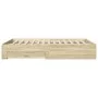 Cama con cajones madera ingeniería roble Sonoma 160x200 cm de vidaXL, Camas y somieres - Ref: Foro24-3280372, Precio: 157,53 ...