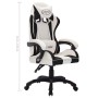 Gaming-Stuhl mit RGB-LED-Lichtern aus schwarzem und weißem Kunstleder von vidaXL, Bürostühle - Ref: Foro24-288005, Preis: 194...