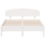 Bed frame with white pine wood headboard 160x200 cm by vidaXL, Beds and slatted bases - Ref: Foro24-3207202, Price: 206,81 €,...