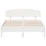 Bed frame with white pine wood headboard 160x200 cm by vidaXL, Beds and slatted bases - Ref: Foro24-3207202, Price: 204,08 €,...