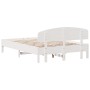 Bed frame with white pine wood headboard 160x200 cm by vidaXL, Beds and slatted bases - Ref: Foro24-3207202, Price: 206,81 €,...