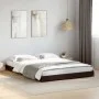 Engineered wood and black metal bed frame 150x200cm by vidaXL, Beds and slatted bases - Ref: Foro24-845141, Price: 96,32 €, D...