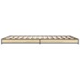 Estructura cama madera ingeniería metal roble Sonoma 135x190 cm de vidaXL, Camas y somieres - Ref: Foro24-845162, Precio: 87,...