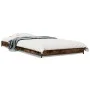 Estructura cama madera ingeniería metal roble humo 75x190 cm de vidaXL, Camas y somieres - Ref: Foro24-845188, Precio: 53,34 ...