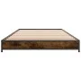 Estructura cama madera ingeniería metal roble humo 75x190 cm de vidaXL, Camas y somieres - Ref: Foro24-845188, Precio: 53,34 ...