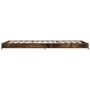 Estructura cama madera ingeniería metal roble humo 75x190 cm de vidaXL, Camas y somieres - Ref: Foro24-845188, Precio: 53,93 ...