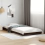 Engineered wood and black metal bed frame 90x200 cm by vidaXL, Beds and slatted bases - Ref: Foro24-845176, Price: 71,21 €, D...