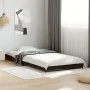 Engineered wood and black metal bed frame 90x200 cm by vidaXL, Beds and slatted bases - Ref: Foro24-845176, Price: 70,48 €, D...
