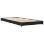 Engineered wood and black metal bed frame 90x200 cm by vidaXL, Beds and slatted bases - Ref: Foro24-845176, Price: 71,21 €, D...