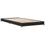Estructura de cama madera de ingeniería y metal negro 90x200 cm de vidaXL, Camas y somieres - Ref: Foro24-845176, Precio: 71,...