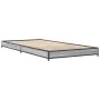 Estructura cama madera ingeniería metal gris Sonoma 100x200 cm de vidaXL, Camas y somieres - Ref: Foro24-845174, Precio: 58,3...