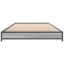 Estructura cama madera ingeniería metal gris Sonoma 100x200 cm de vidaXL, Camas y somieres - Ref: Foro24-845174, Precio: 58,3...